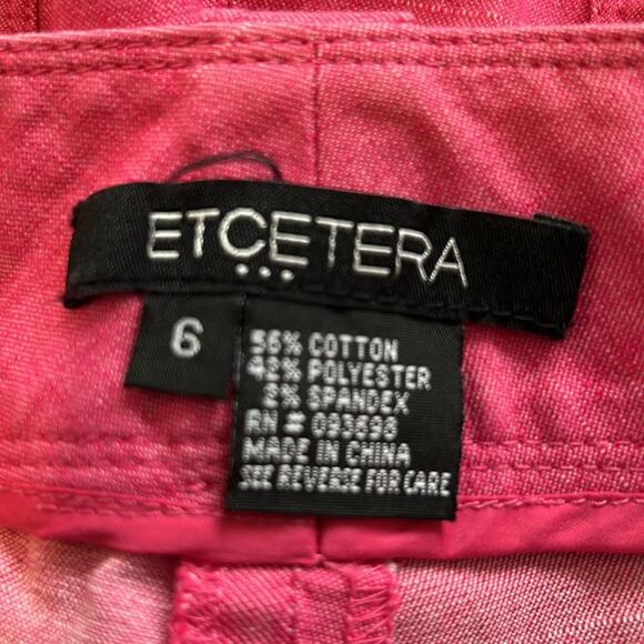 ETCETERA Pink Cropped Ankle Tie Details Pants 6 - Picture 8 of 8